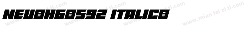 NEU-H6-S92 Italic字体转换